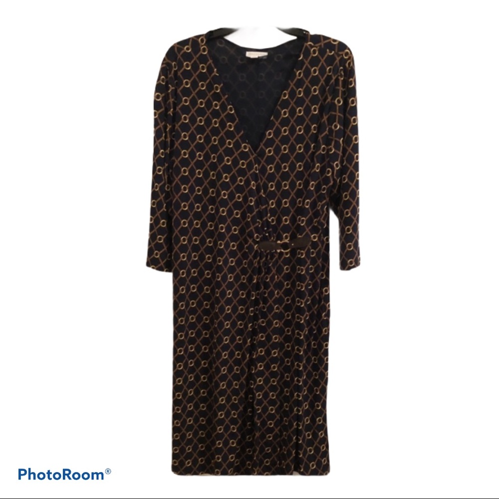 NWT Charter club navy and gold dress size 1X